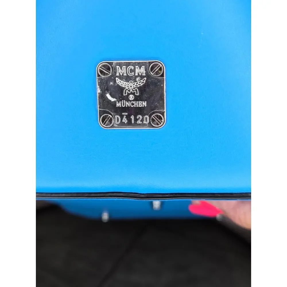 MCM Claudia Studded Tote Bag- Blue